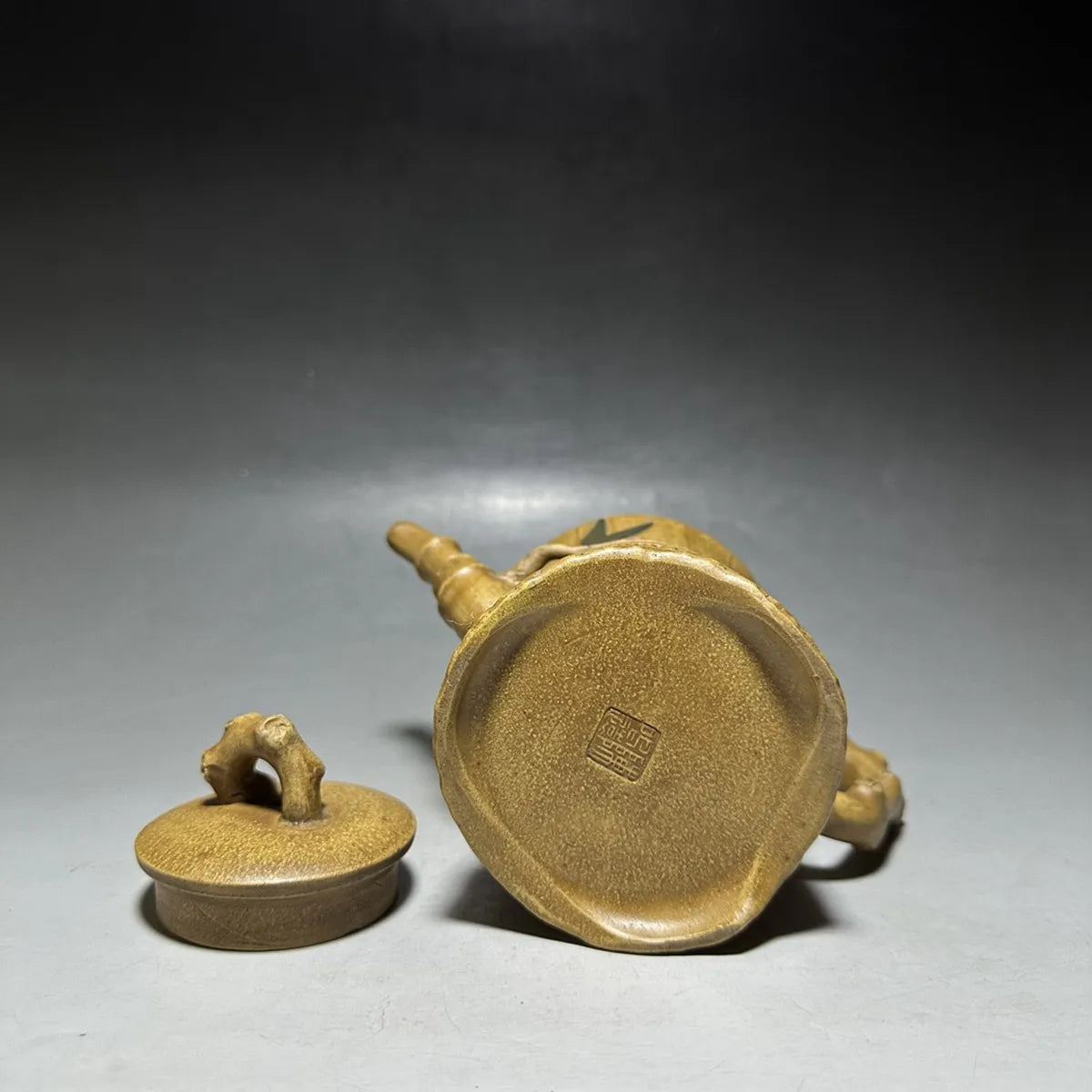 Chinese Yixing Zisha Clay Teapot  high Bamboo joint Pot Chen Mingyuan 400ml