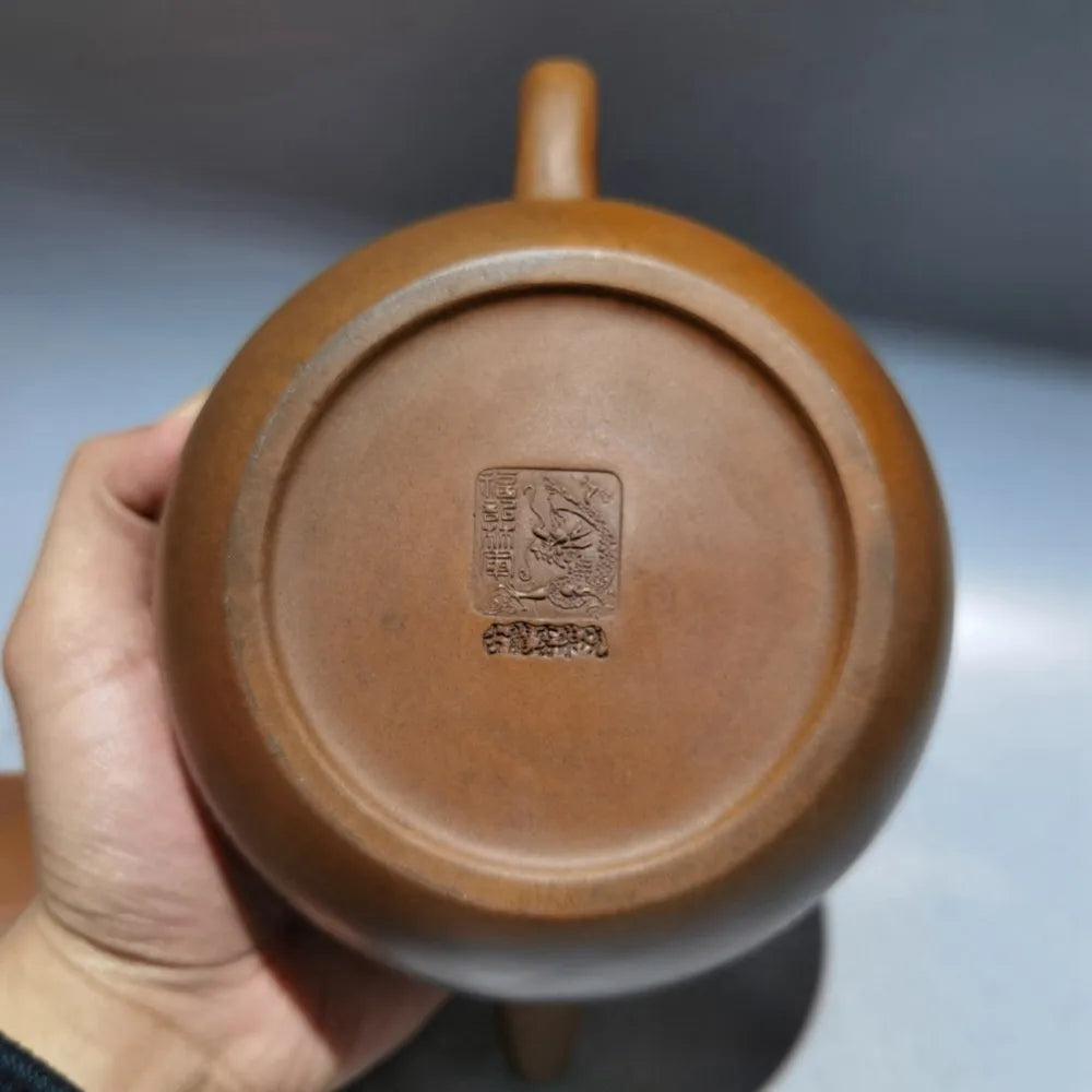 Chinese Yixing Zisha Clay Teapot  kiln change Fushou Pot Gu Jingzhou 580ml