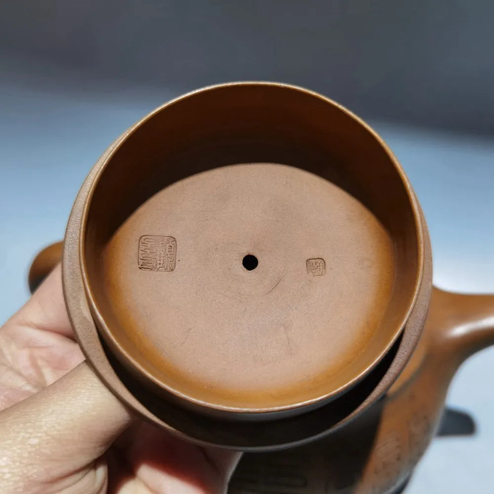 Chinese Yixing Zisha Clay Teapot  kiln change Fushou Pot Gu Jingzhou 580ml