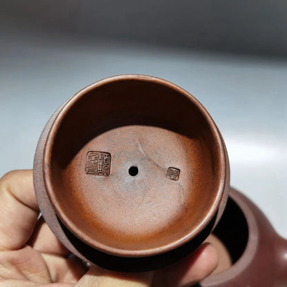 Chinese Yixing Zisha Clay Teapot  kiln change Stone Ladle Pot Gu Jingzhou 320ml