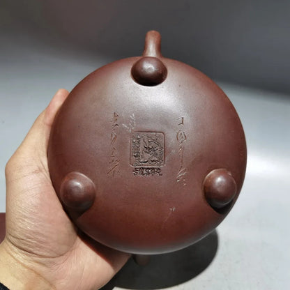 Chinese Yixing Zisha Clay Teapot  kiln change Stone Ladle Pot Gu Jingzhou 320ml