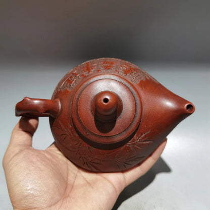 Chinese Yixing Zisha Clay Teapot  longevity Pot Shi Dabin 300ml