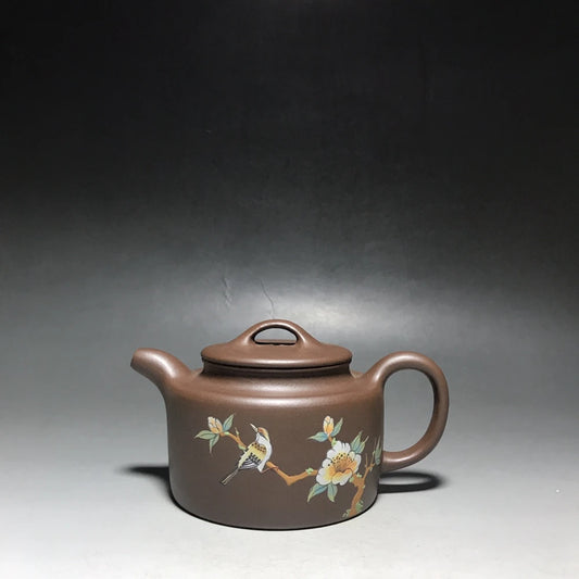 Chinese Yixing Zisha Clay Teapot  mud painted well railing Pot 280ml
