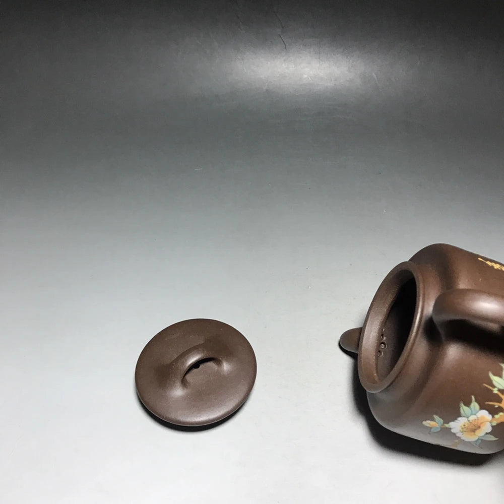 Chinese Yixing Zisha Clay Teapot  mud painted well railing Pot 280ml