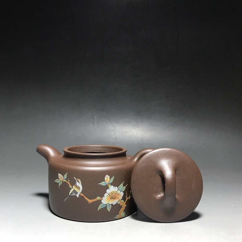 Chinese Yixing Zisha Clay Teapot  mud painted well railing Pot 280ml