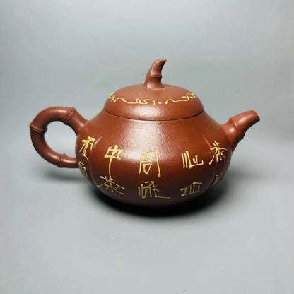 Chinese Yixing Zisha Clay Teapot  pine Bamboo Plum Pot  Youlan's secret production 360ml