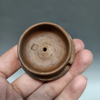 Chinese Yixing Zisha Clay Teapot  pumpkin Adnexal leaf Pot  Jiang Rong 480ml