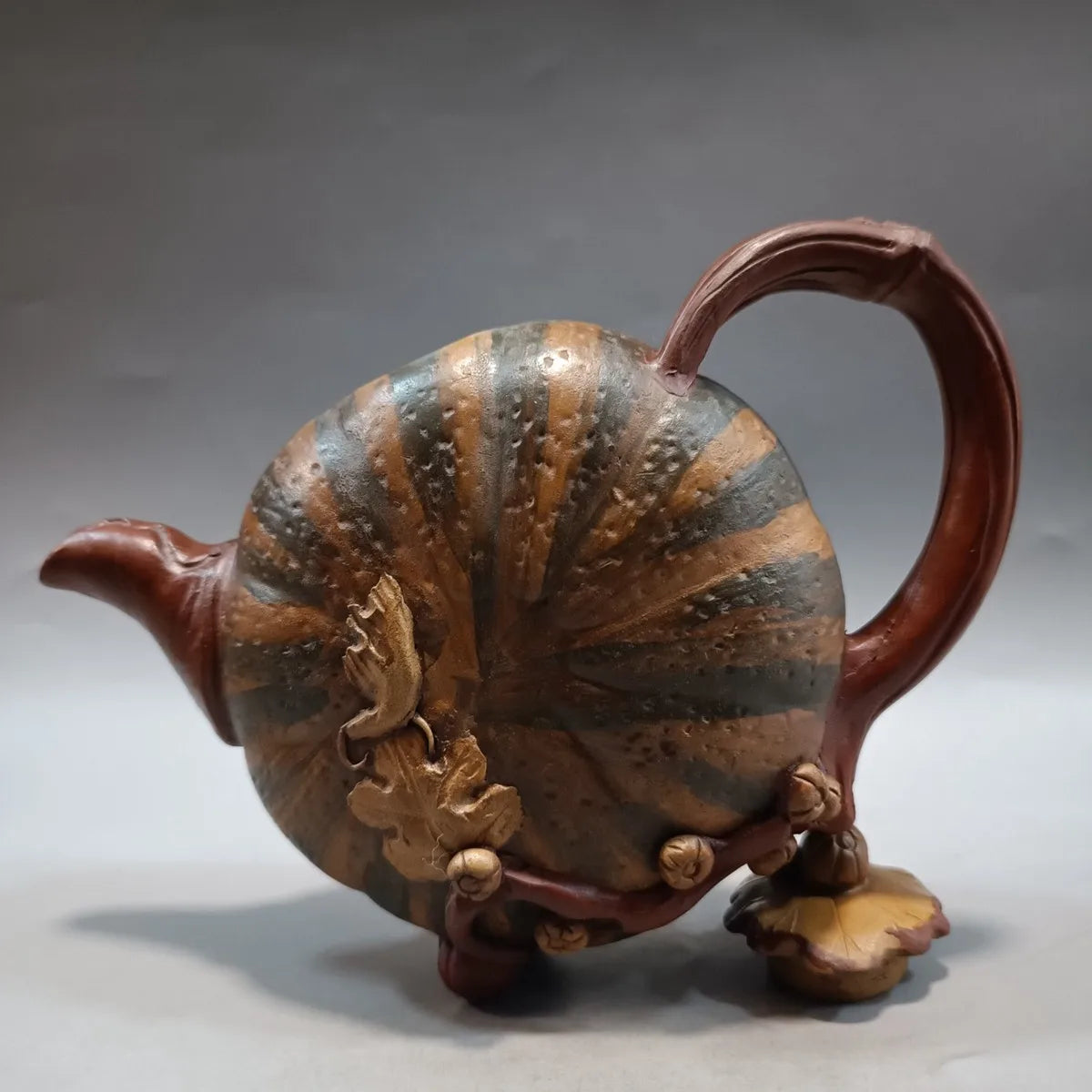 Chinese Yixing Zisha Clay Teapot  pumpkin Pot  Wang Yinxian 520ml