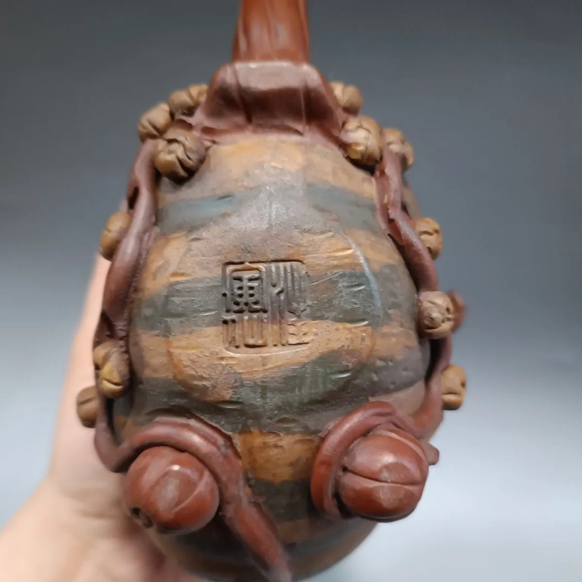 Chinese Yixing Zisha Clay Teapot  pumpkin Pot  Wang Yinxian 520ml