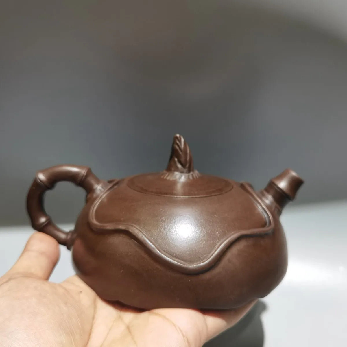 Chinese Yixing Zisha Clay Teapot purple mud Bamboo Shoot Pot Gu Jingzhou 400ml