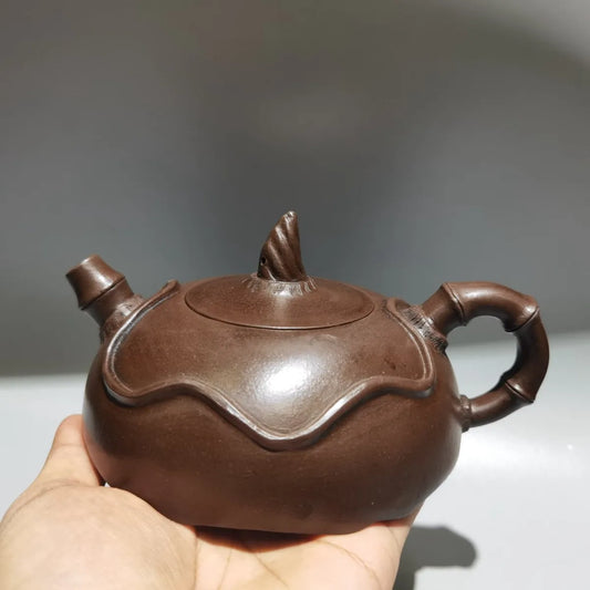 Chinese Yixing Zisha Clay Teapot purple mud Bamboo Shoot Pot Gu Jingzhou 400ml