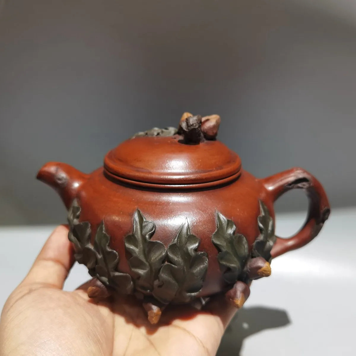 Chinese Yixing Zisha Clay Teapot red mud Longevity Peach Pot Jiang Rong 450ml