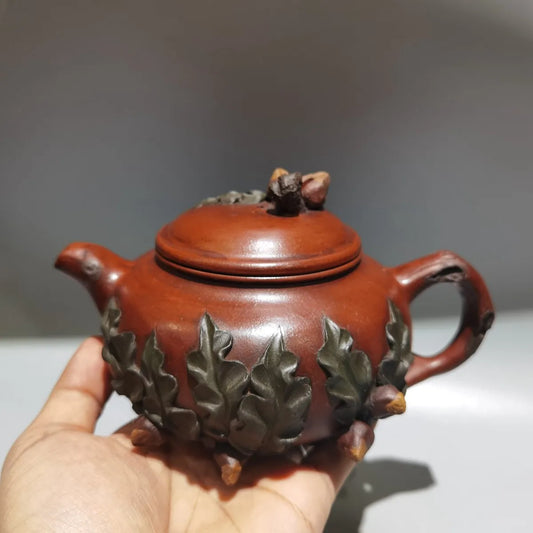 Chinese Yixing Zisha Clay Teapot red mud Longevity Peach Pot Jiang Rong 450ml