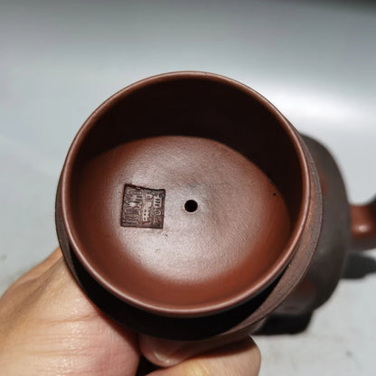 Chinese Yixing Zisha Clay Teapot  square Mud Painting Pot Gu Jingzhou 300ml