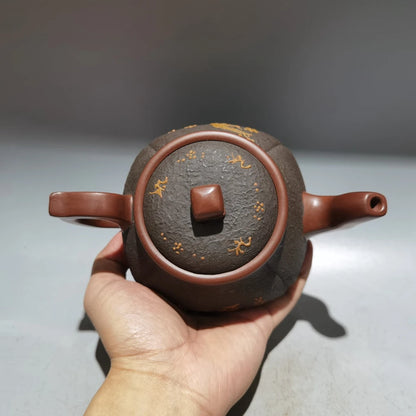 Chinese Yixing Zisha Clay Teapot  square Ximei Pot Gu Jingzhou 380ml