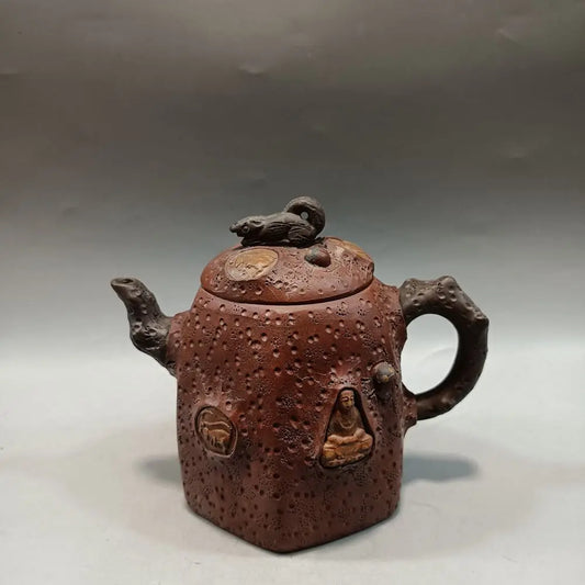 Chinese Yixing Zisha Clay Teapot  squirrel Supplying Spring Pot  Shi Dabin 600ml
