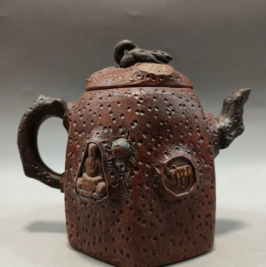 Chinese Yixing Zisha Clay Teapot  squirrel Supplying Spring Pot  Shi Dabin 600ml