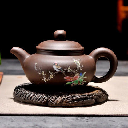 Chinese Yixing Zisha Teapot Handmade Xishi Tea Kettles Purple Clay Teaware Pots 150ml Puer Tea Kung Fu Tea Infuser
