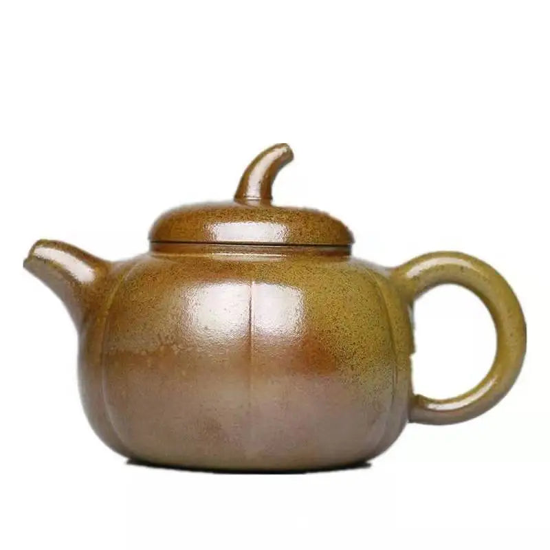 Chinese Yixing handmade purple sand teapot raw ore wood-burning tomato melon pot Kung Fu teapot collection ceremony tea set
