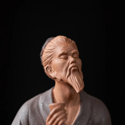 Chinese Zen Buddhism Purple Sand Historical Figures Tea Room Tea Table Tea Play Museum Ancient Frame Decoration