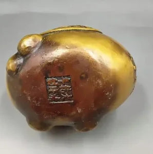 Chinese archaize Pure brass golden pheasant Home decoration