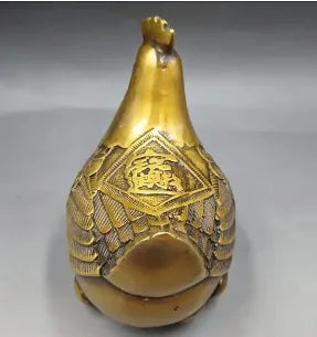 Chinese archaize Pure brass golden pheasant Home decoration