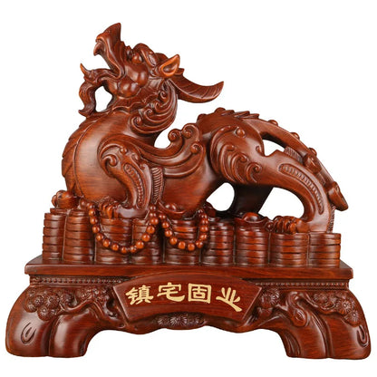 Chinese auspicious animal resin statue,Modern art sculpture High-end home feng shui decoration Lucky  brave troops Gift Statue