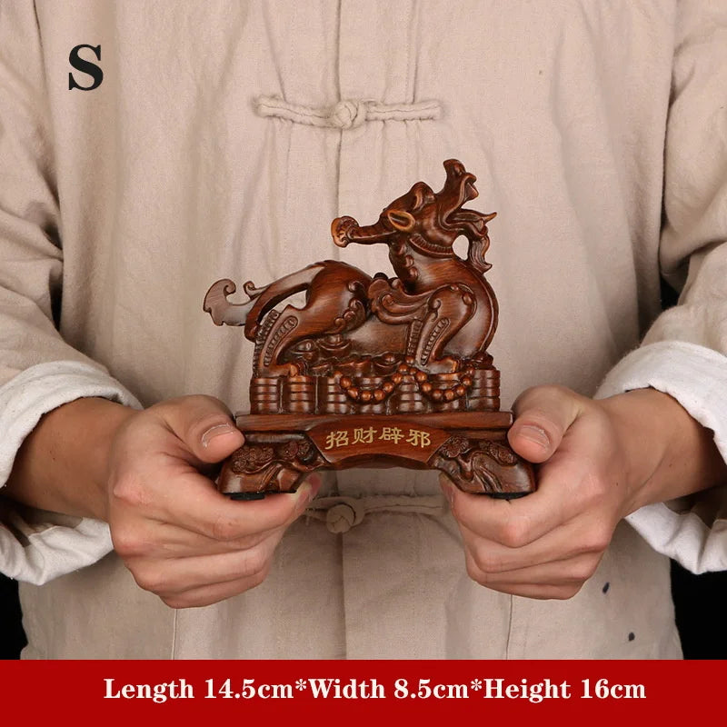 Chinese auspicious animal resin statue,Modern art sculpture High-end home feng shui decoration Lucky  brave troops Gift Statue
