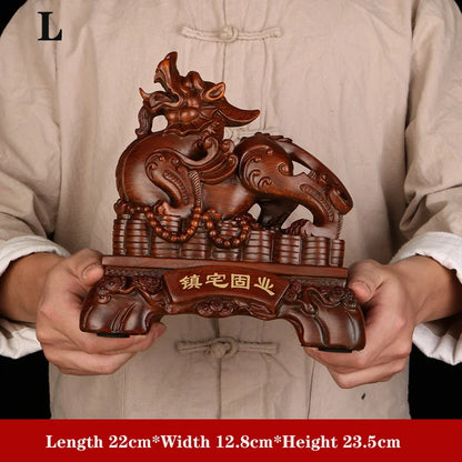 Chinese auspicious animal resin statue,Modern art sculpture High-end home feng shui decoration Lucky  brave troops Gift Statue