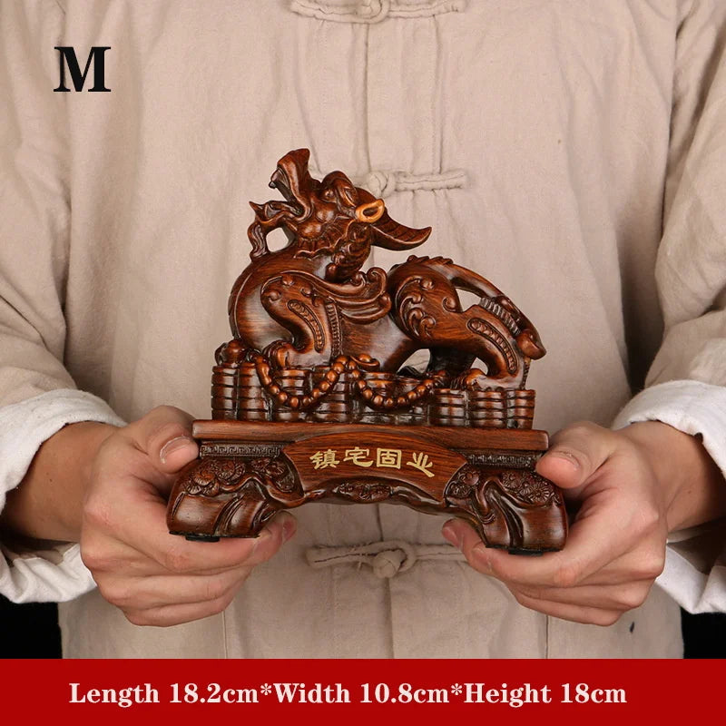 Chinese auspicious animal resin statue,Modern art sculpture High-end home feng shui decoration Lucky  brave troops Gift Statue