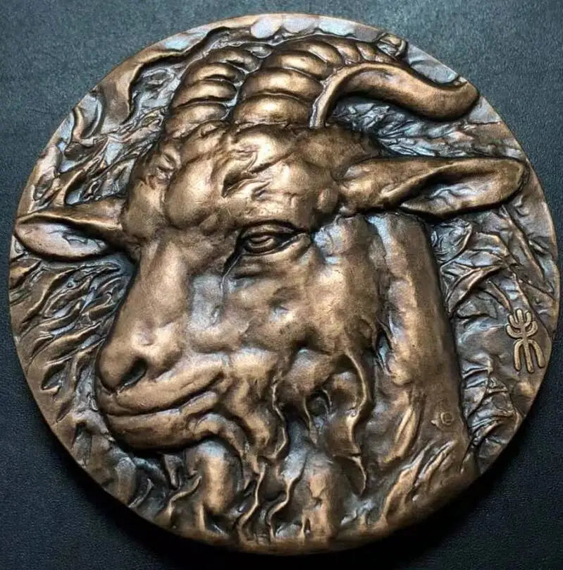 Chinese brass zodiac Rare Collections Commemorative coins statue