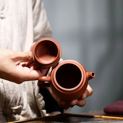Chinese character carved tea pot marked ball shaped infuser holes master pots 6.8oz original ore real yixing zisha jiangpo clay