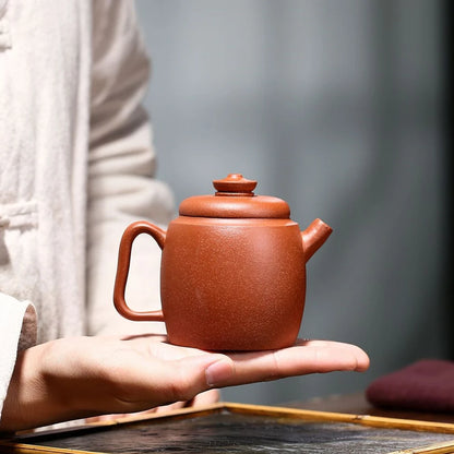 Chinese character carved tea pot marked ball shaped infuser holes master pots 6.8oz original ore real yixing zisha jiangpo clay