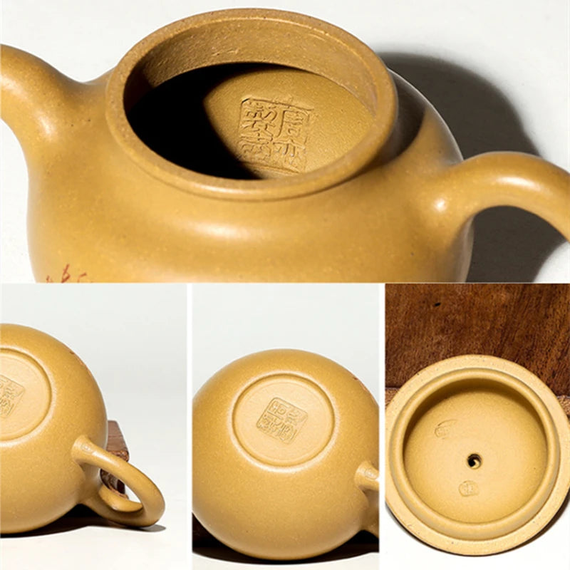 Chinese character carved tea pot marked original ore real yixing zisha duan clay tea brewer pot master handmade on sales China