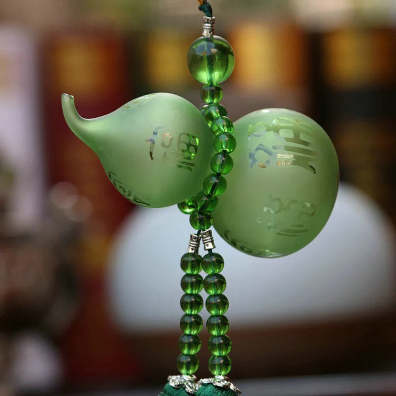 Chinese classical style colored glaze gourd Can be perfumed Pendant Crafts gift