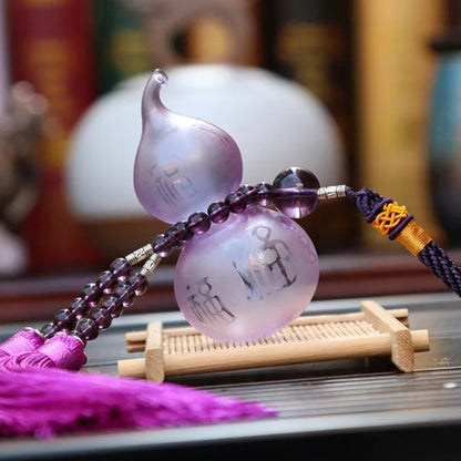 Chinese classical style colored glaze gourd Can be perfumed Pendant Crafts gift