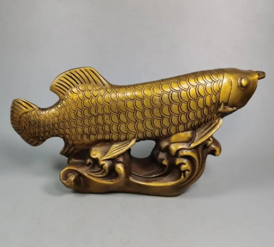 Chinese copper Good lucky for fish wealth crafts statue
