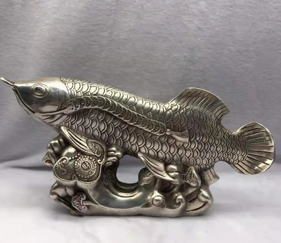 Chinese copper Good lucky for fish wealth crafts statue