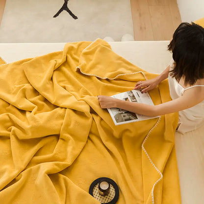 Chinese flannel sheet velvet thin blanket air conditioning blankets breathable health care bed cover full twin queen king size
