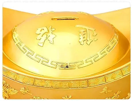 Chinese folk feng shui gold ingots home decoration crafts good luck statue Office Hotel Decoration