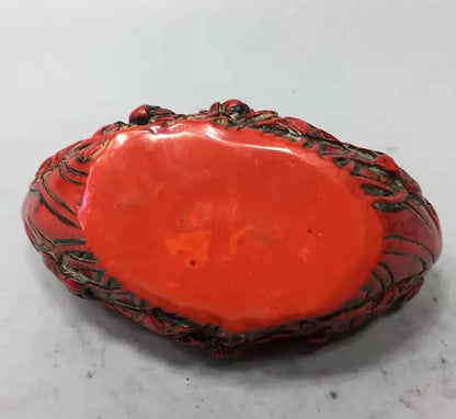 Chinese imitation red coral Ingots shape business cards box crafts statue