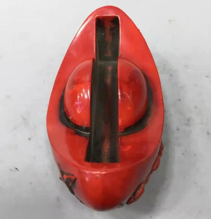 Chinese imitation red coral Ingots shape business cards box crafts statue