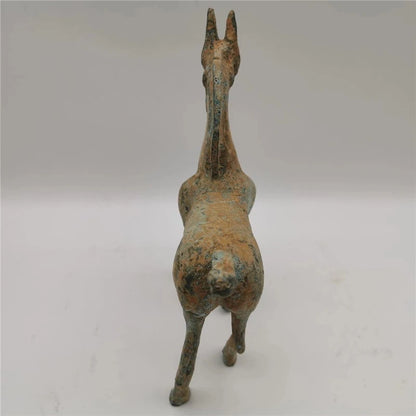 Chinese junk collection antique bronze gilt Han Dynasty horse home decoration