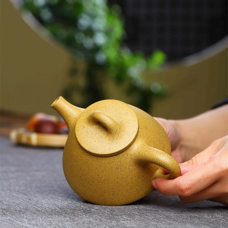 Chinese kungfu tea pot 160ml real yixing zisha duan clay pot marked on sales originao ore pot with 14 infuser holes