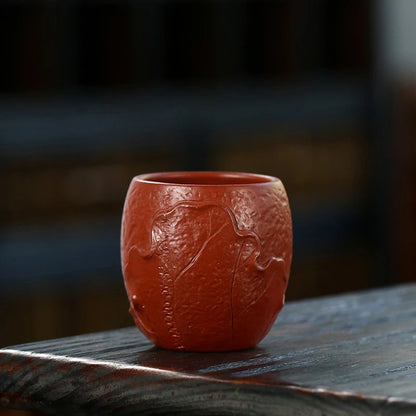 Chinese master cup handmade craft real yixing zisha dahongpao clay kungfu tea cups 140ml original ore on sales