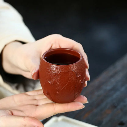 Chinese master cup handmade craft real yixing zisha dahongpao clay kungfu tea cups 140ml original ore on sales