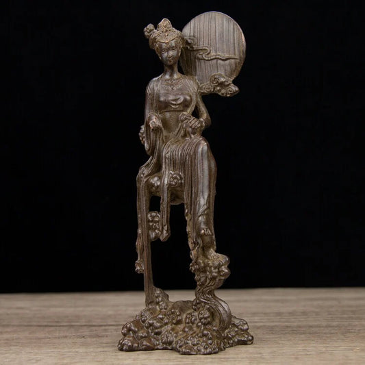 Chinese mythology the goddess of the moon Copper statue Crafts Ornaments