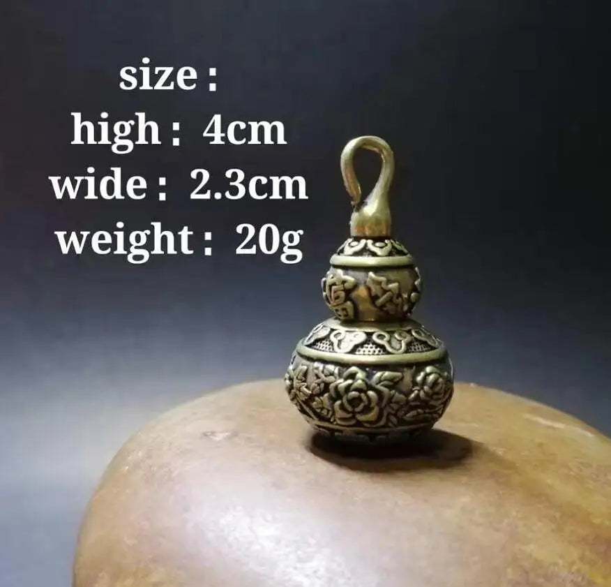 Chinese pure brass gourd small crafts statue