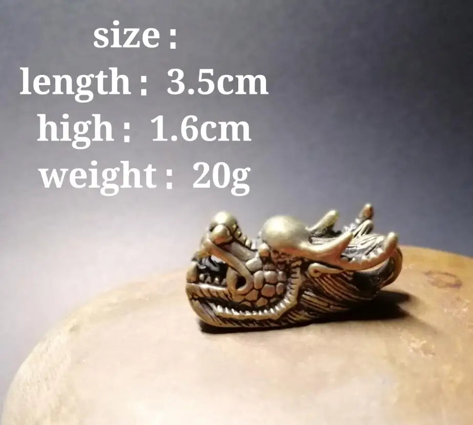 Chinese pure brass small crafts statue