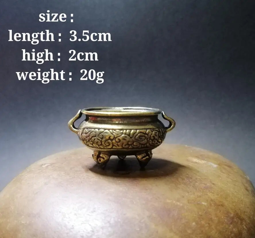 Chinese pure brass small crafts statue